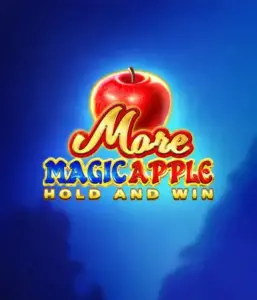 Скриншот игрового автомата More Magic Apple от 3 Oaks Gaming, демонстрирующего сказочную атмосферу с яркими символами, включая замки, магические яблоки и любимых сказочных героев. На переднем плане виден название слота More Magic Apple, сопровождаемый яркими и запоминающимися изображениями, формирующими атмосферу чудес и волшебства.